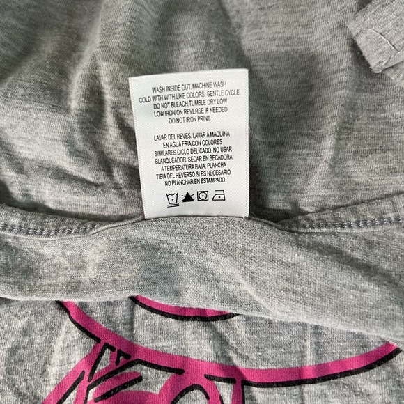 Dreamworks Trolls Girls T-shit Poppy Smile Hug Repeat Gray Size Large 10/12 EUC - Picture 5 of 5